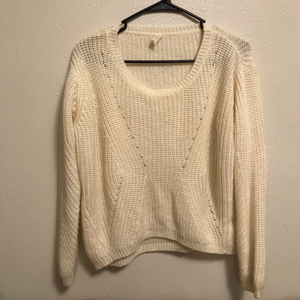White cream colored sweater